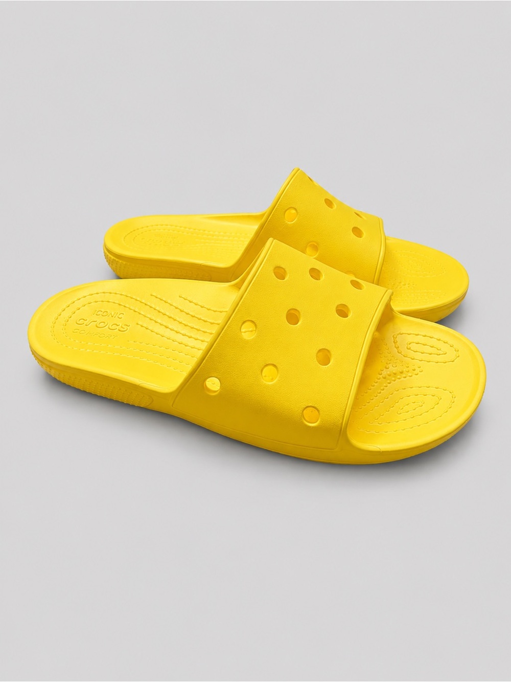 Crocs CLASSIC SLIDE Unisex Slip On Comfort Sandals Yellow Men's 10 Women’s 12